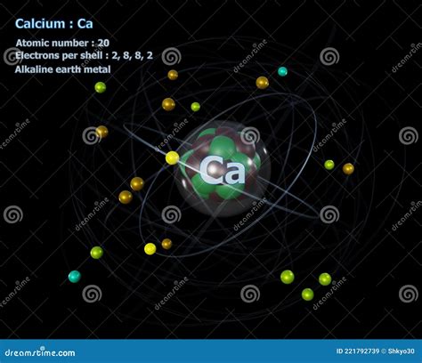 3d Calcium Atomic Structure