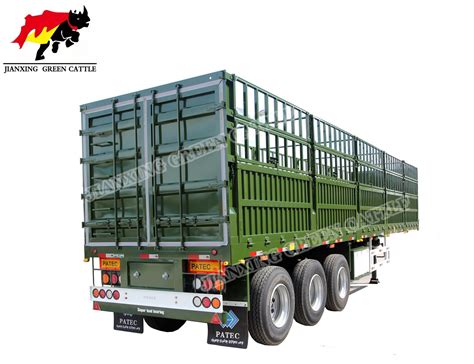 3 4 Axle Livestock Transport Truck Trailers Cattle Carrier Cargo Fence