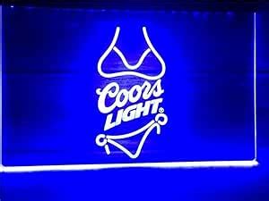 Amazon Coors Light Beer Bikini Bar Pub Led Neon Sign Man Cave A