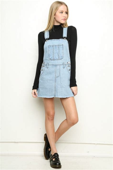 Brandy Melville Denim Overall Skirt Dresses Clothing With