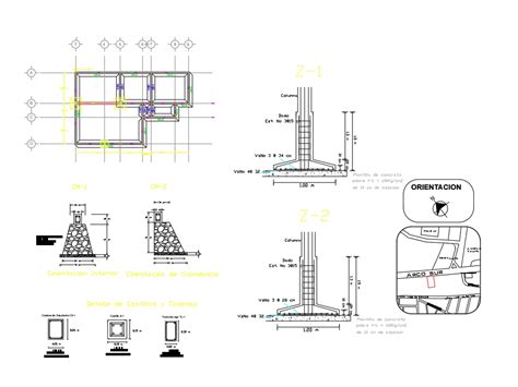 Cimentación en AutoCAD Descargar CAD gratis 75 47 KB Bibliocad