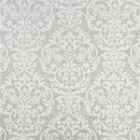 Natural Neutral Medallion Prints Upholstery Fabric By The Yard