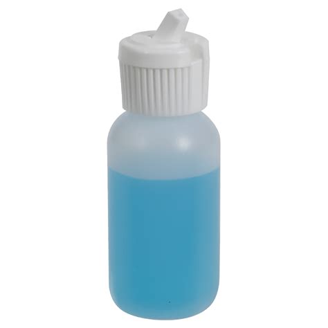 Oz Natural Hdpe Boston Round Bottle With White Ribbed Flip