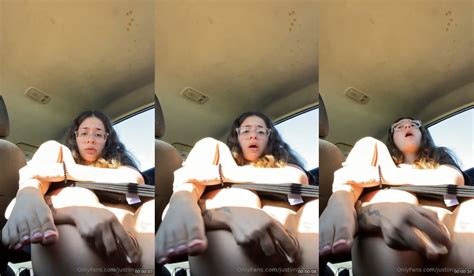 Justiinaxo Cumming In The Car Masturbating With A Dildo In Her Pussy Cnn Amador