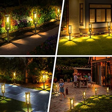 Coxseni Solar Pathway Lights Outdoor 6 Pack Bright Solar Path Light