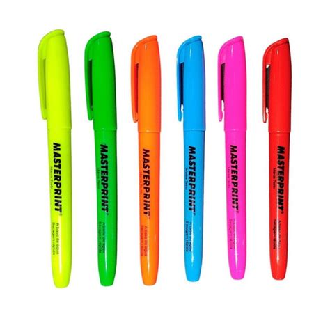 Caneta Marca Texto Neon Masterprint Grifa Texto Colorido Shopee