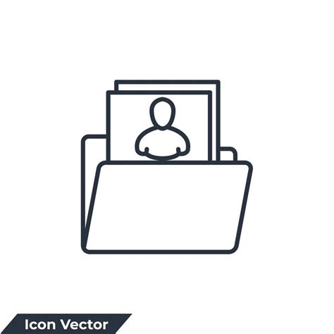 Portfolio Icon Logo Vector Illustration Folder Symbol Template For