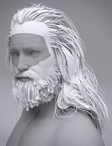 Odin Hair And Beard For Genesis 8 Male S Daz 3d