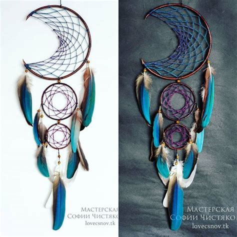 Ловец снов Растущий месяц Ширина 20 см, длина ловца снов 65 см ...