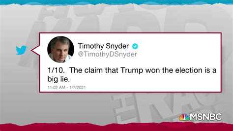 Trump S Big Lie Keeps Supporters In Thrall But Truth Is The Cure Snyder