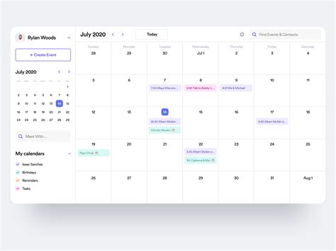 Calendar Desktop App by Isaac Sanchez on Dribbble