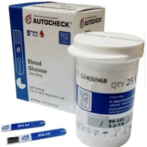 Jual Strip Autocheck Gula Darah Strip Glucose Isi Pcs Autocheck