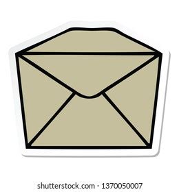 Sticker Quirky Hand Drawn Cartoon Parcel Stock Illustration 1370050007