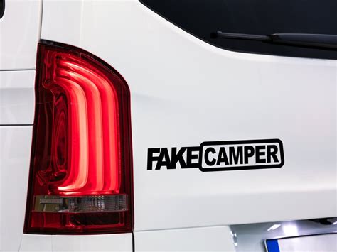 Vinyl Decal Fake Camper Camper Van Decal Multiple Colours Etsy