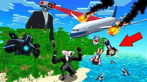 UÇAĞIMIZ KAMERA ADAM ADASINA DÜŞTÜ Minecraft YouTube