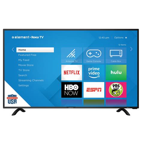 ELEMENT 40" Class 4K UHD LED Roku Smart TV HDR - Walmart.com