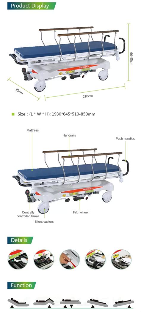 hospital transport stretcher | Anyang Top Medical: Hospital Bed Supplier