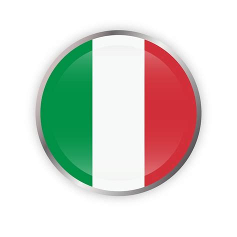 Premium Vector Italy Flag In Round