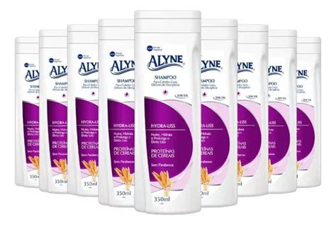 Kit 9 Shampoo Alyne Hydra liss Proteínas Cereais 350ml MercadoLivre