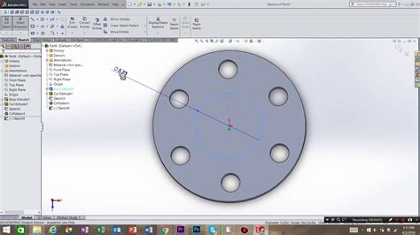 Solidworks Circular Pattern Youtube