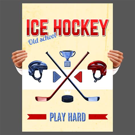 Ice Hockey Poster 428758 Vector Art At Vecteezy