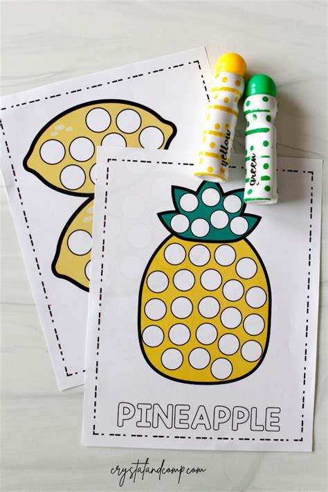 Fruit Do A Dot Printable Worksheets