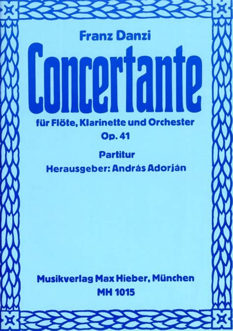 Concertante B Dur Op 41 Von Franz Danzi Im Stretta Noten Shop Kaufen