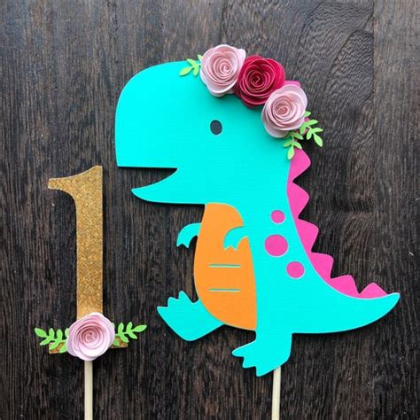 Dinosaur Cake Topper Smash Cake First Birthday Etsy