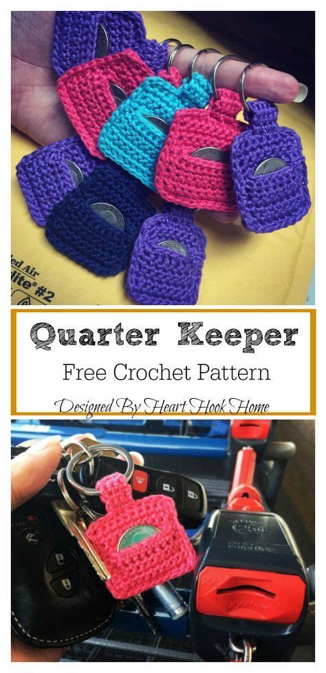 Quarter Keeper Keychain Free Crochet Pattern Crochet Patterns