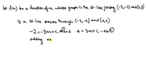 Solved Find A Function Whose Graph Is The Given Curve The Line Segment Joining The Points 3