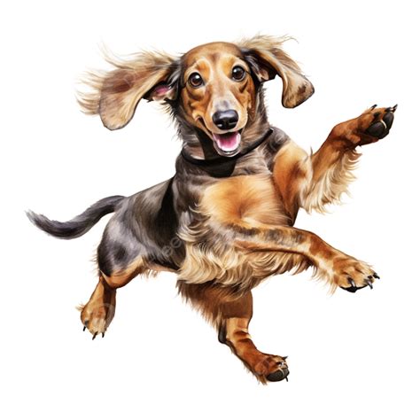 Perro Salchicha Bailando Fondo Transparente Movimientos Enérgicos Png