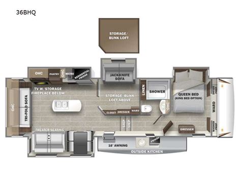 Fifth Wheel Mid Bunk Floor Plans