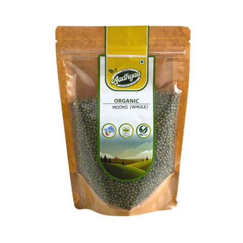 Buy Aadhyaa Organic Moong Whole Green Gram Whole Farmorgo