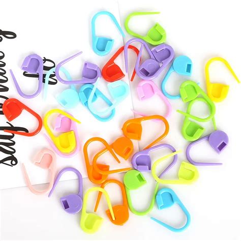 Pcs Mm Mix Colors Locking Stitch Marker Lock Pins Plastic Ring