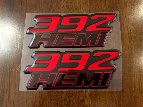 392 Hemi Fender Badges Pair For Challengerchargerdurangoramgrand