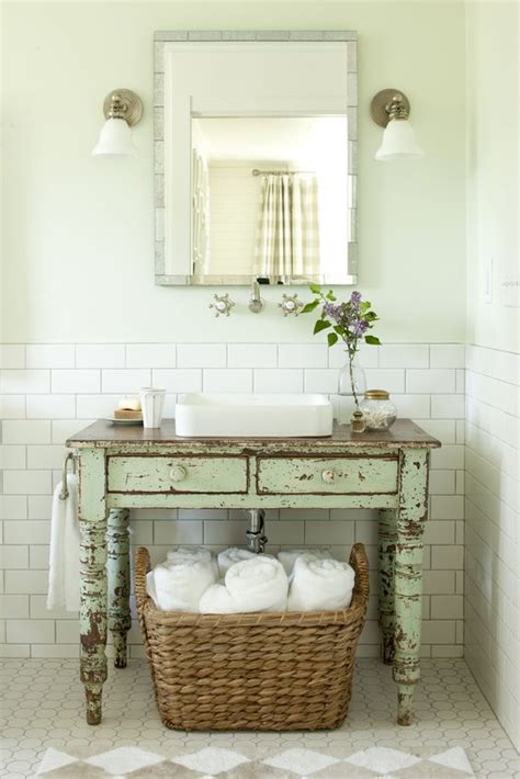 Follow The Yellow Brick Home - Beautiful Vintage Bathroom Ideas Using VIntage Repurposed ...