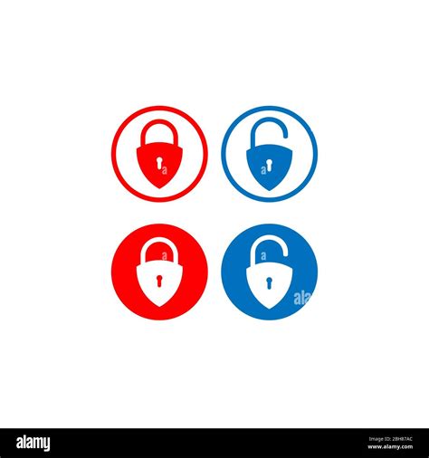 Padlock Shield Stock Vector Images Alamy