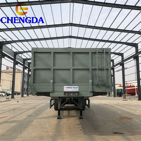 3 Axle Side Dump Tipper Semi Trailer Shandong Chengda Machinery Co Ltd