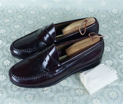 Vintage 90s Burgundy Leather Bass Weejuns Penny Loafers By G H Bass Shop Thrilling