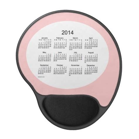 Pink And White Calendar Gel Mouse Pad Design From Calendars By