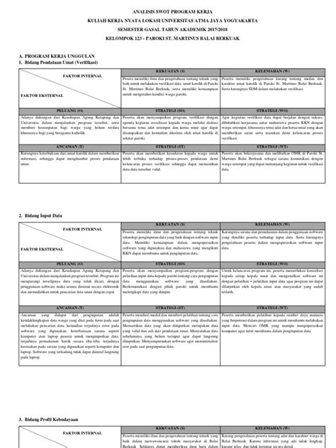 Contoh Analisis Swot Sd 2018 41 Koleksi Gambar