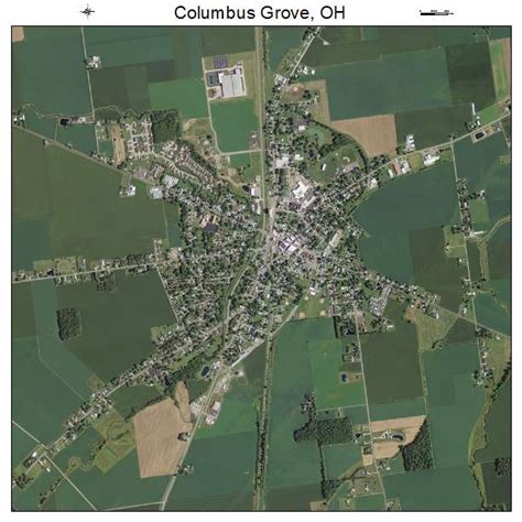 Aerial Photography Map of Columbus Grove, OH Ohio