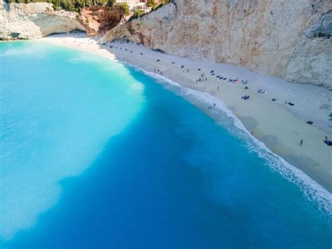 Premium Photo Aerial View Of Porto Katsiki Beach At Lefkada Island