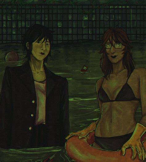 Fem Randal And Fem Satoru In A Swimming Pool Art Fem Artwork