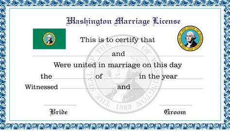 how to get a marriage license in washington