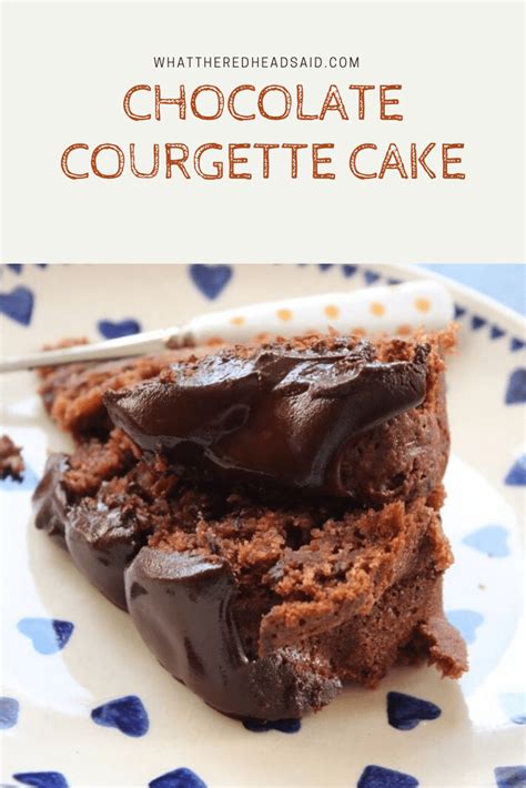 Chocolate Courgette Cake Recipe - What the Redhead said