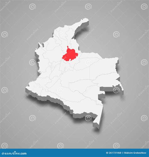 Santander Region Location Within Colombia 3d Map Vector Illustration | CartoonDealer.com #261731468