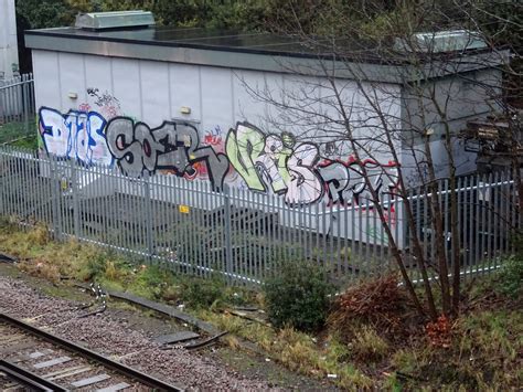 Graffiti Next To The Train Tracks Free Stock Photo - Public Domain Pictures