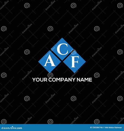 ACF Letter Logo Design On BLACK Background. ACF Creative Initials ...