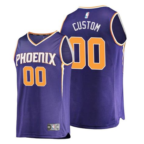 Men Custom Phoenix Suns #00 Purple Icon Replica Jersey – Choose Your ...